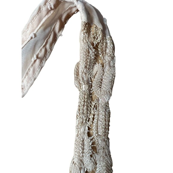 Shine On You Gold Sheer Tank Top Lace Front Mesh Back M See Through - Picture 8 of 8